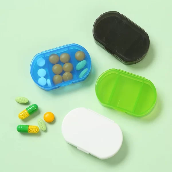 Pill Box Mini Pill Case 2/3 Grids Tablet Pill Organizer Case Dispenser Travel Tablet Holder Container Medicine Drug Storage Box 3