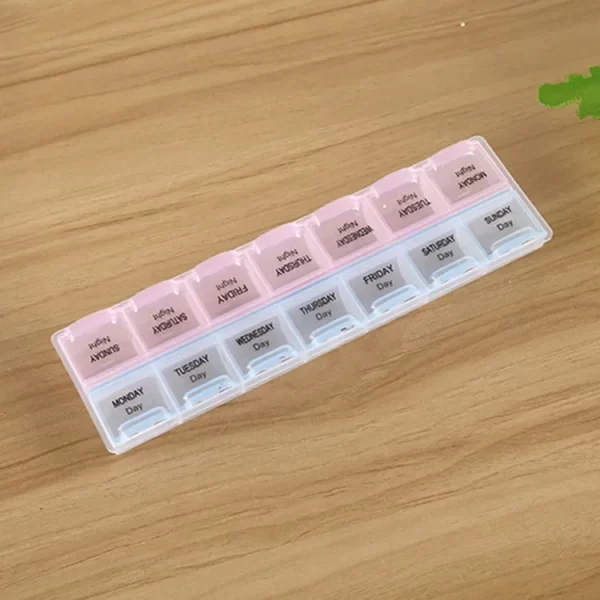 1PCS 4 Row 28 Squares/3Rows 21Grids/2Row 14Grids Weekly 7 Days Tablet Pill Box Holder Medicine Storage Organizer Container Case 7