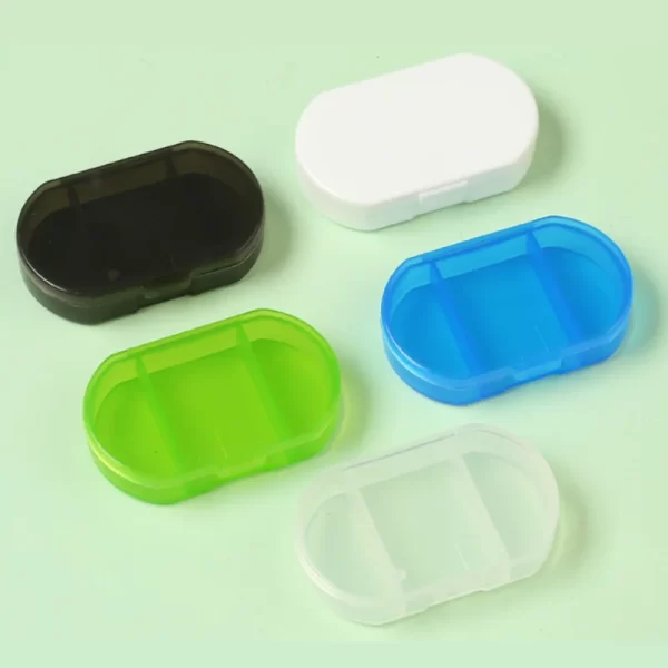 Pill Box Mini Pill Case 2/3 Grids Tablet Pill Organizer Case Dispenser Travel Tablet Holder Container Medicine Drug Storage Box 5