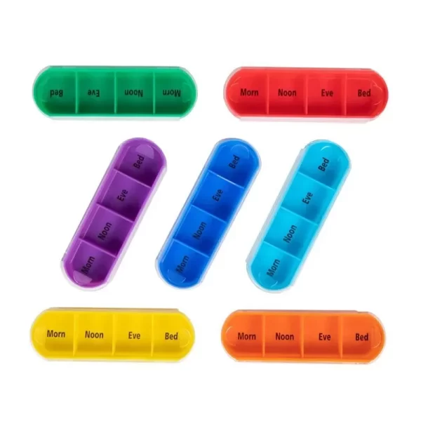 New Pills Organizer for Travel Weekly Pills Box 7 Day Pill Case Daily Medicine Organizer 7 Compartments Pill Container 5