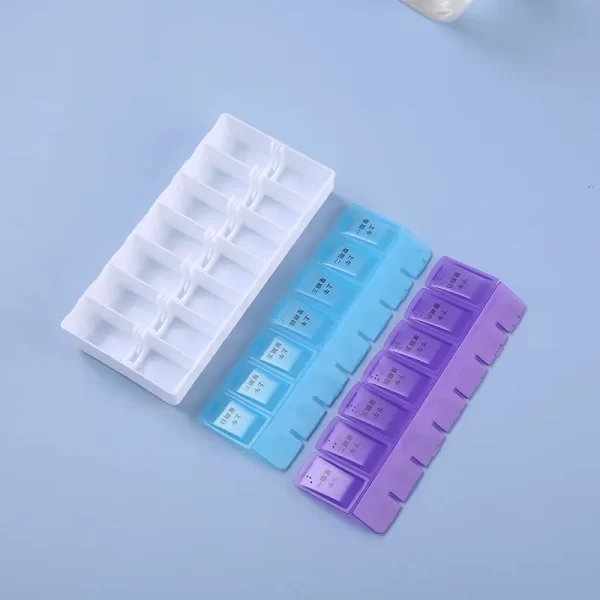 New Weekly Portable Travel Pill Cases Box 7 Days Organizer 14 Grids Pills Container Storage Tablets Vitamins Medicine Fish Oils 4