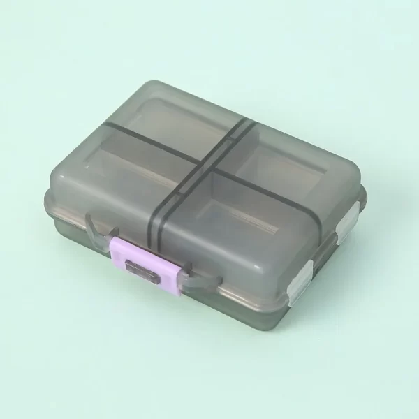 1PC Portable Compartmentalised Pill Box Weekly Pill Capsule Organiser 8 Compartmentalised Pill Box Organiser 5