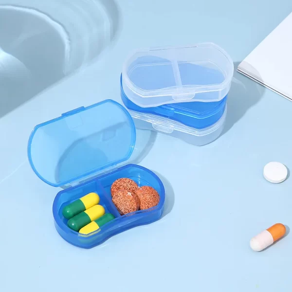 Pill Box Mini Pill Case 2/3 Grids Tablet Pill Organizer Case Dispenser Travel Tablet Holder Container Medicine Drug Storage Box 6