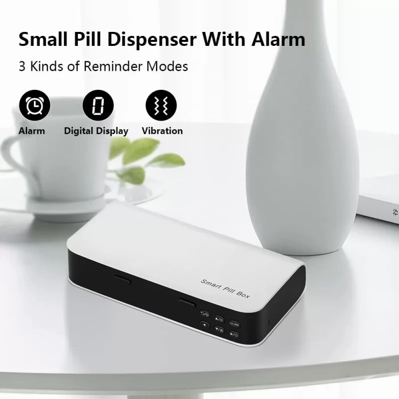 New Smart Pill Dispenser Medicine Pill Box Organizer For 7 Days Organizer Container Intelligent Alarm Home Pill Box With Timer 5