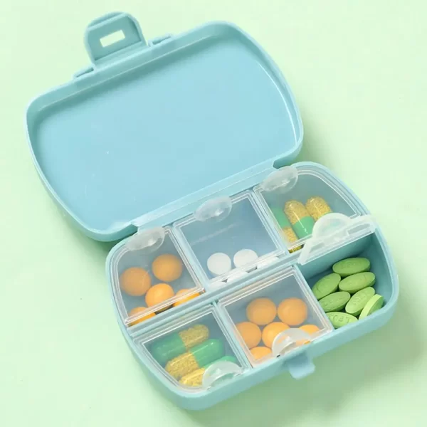 1PCS Pill Case 6 Grids Tablet Pill Box Holder Medicine Storage Organizer Container Case Tablets Splitter Case Pill Dispenser 3