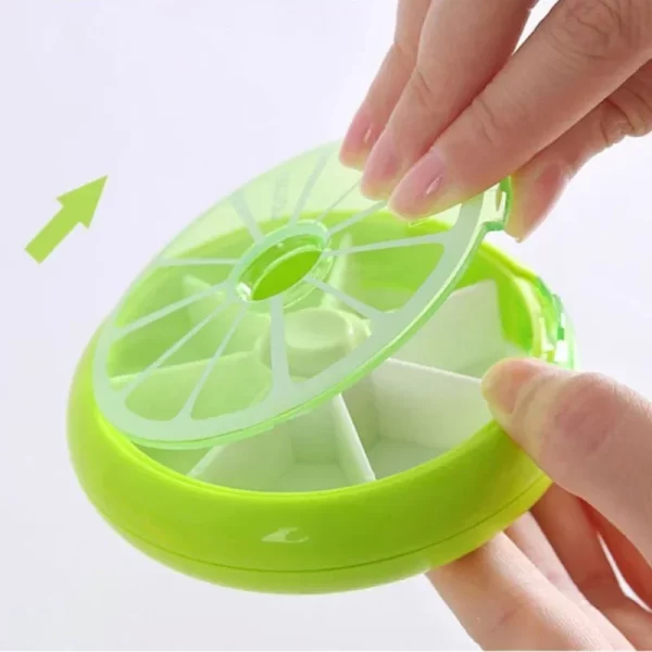 Mini Pill Box Weekly Medicine Pill Box Rotating Box Case Splitter Pills Organizer Portable Travel 7 Day Pill Container Case 4