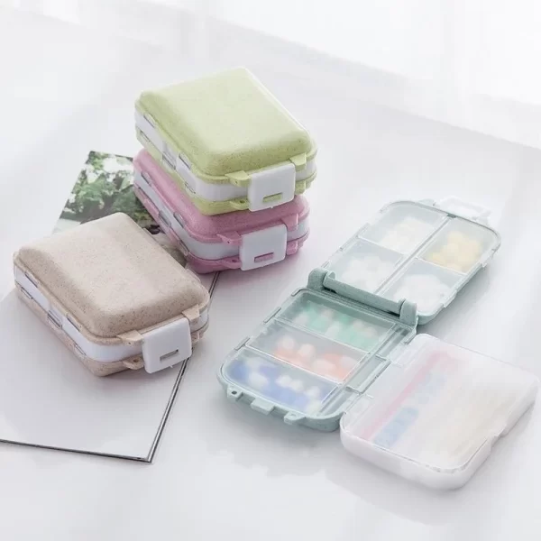 1Pc Portable Mini Pill Box Medical Kits Vitamin Pills Box Storage Box Pill Container Health Travel Supplies 6