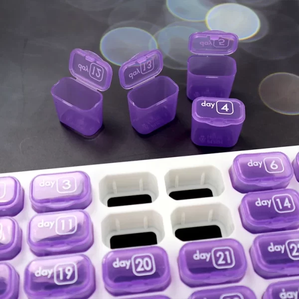 31 Grids Pill Box Case Container Organizer Travel Pill Case Storage Box One Month Pill Medicine Dispenser Tablet 5