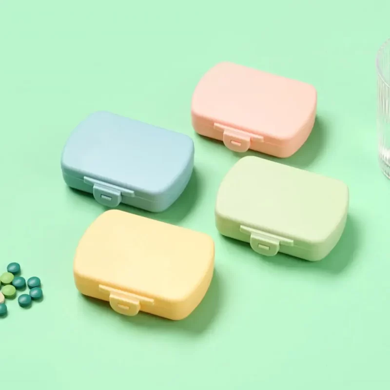 1PCS Pill Case 6 Grids Tablet Pill Box Holder Medicine Storage Organizer Container Case Tablets Splitter Case Pill Dispenser 2