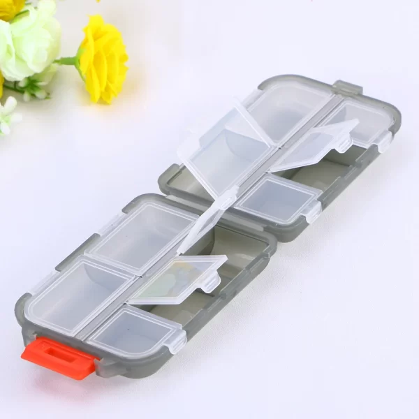 Tcare Portable Pill Case Folding Medicine Drugs Pills Capsule Tablet Container Boxs Plastic Empty Drug Organizer Pillbox Cases 2