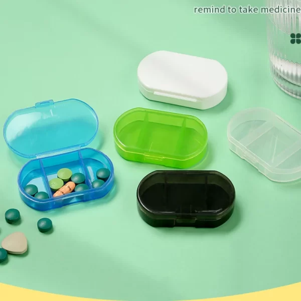 Pill Box Mini Pill Case 2/3 Grids Tablet Pill Organizer Case Dispenser Travel Tablet Holder Container Medicine Drug Storage Box 1