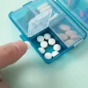 1PC Portable Compartmentalised Pill Box Weekly Pill Capsule Organiser 8 Compartmentalised Pill Box Organiser 1