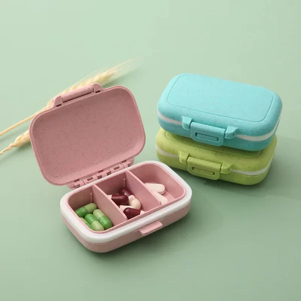 Mini Portable Pills Organizer Case 3 Grids PillBox Tablet Storage Container Weekly Medicine Pill's Box Pill Case Drug Dispense 5