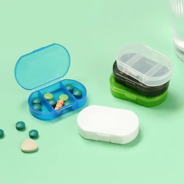 Pill Box Mini Pill Case 2/3 Grids Tablet Pill Organizer Case Dispenser Travel Tablet Holder Container Medicine Drug Storage Box 2