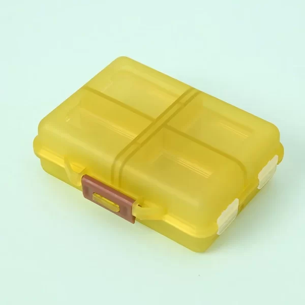 1PC Portable Compartmentalised Pill Box Weekly Pill Capsule Organiser 8 Compartmentalised Pill Box Organiser 4