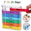 7 Days Pill Medicine Box Weekly Monthly Tablet Holder Storage Organizer Container Case Pill Box Splitters Pharmacy Pill Case 1