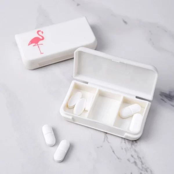 Creative Portable Three-compartment Small Pill Box Mini Pill Box Travel Medicine Dispensing Pill Box 3