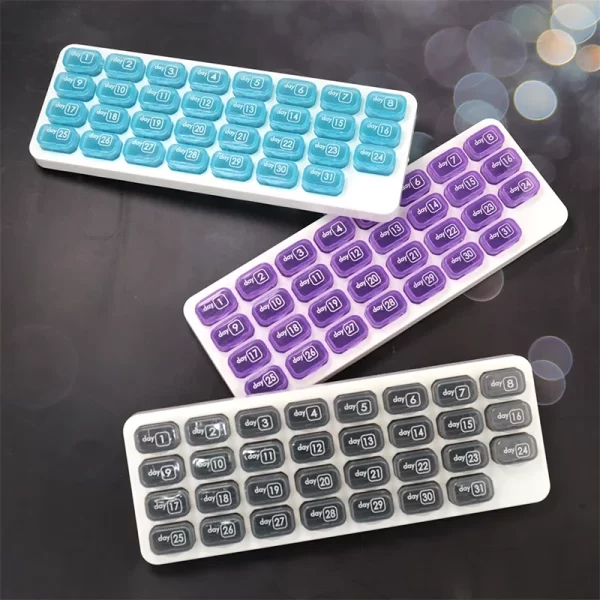 31 Grids Pill Box Case Container Organizer Travel Pill Case Storage Box One Month Pill Medicine Dispenser Tablet 4