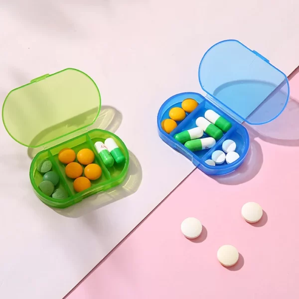 Pill Box Mini Pill Case 2/3 Grids Tablet Pill Organizer Case Dispenser Travel Tablet Holder Container Medicine Drug Storage Box 3