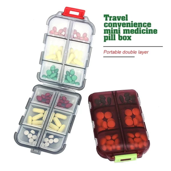 Tcare Portable Pill Case Folding Medicine Drugs Pills Capsule Tablet Container Boxs Plastic Empty Drug Organizer Pillbox Cases 1