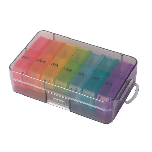 1PCS Weekly Pill Case Pillbox 7 Days Medicine Tablet Box Portable Travel Drugs Storage Organizer Secret Compartments Pill Box 6